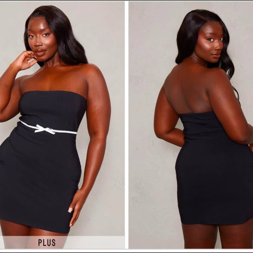 Elegant Black Strapless Dress